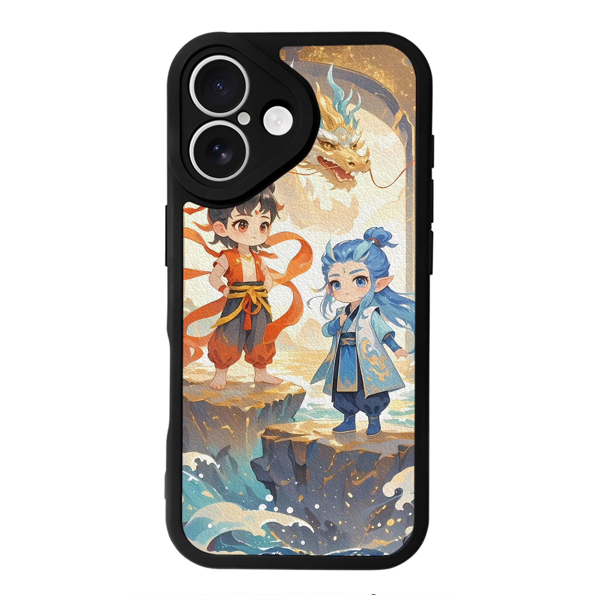 （画像用） Ne Zha 2 ナタ 魔童の大暴れ 【iPhone 16シリーズ対応】シリコンスマホケース（レザー調） 材質：シリコン